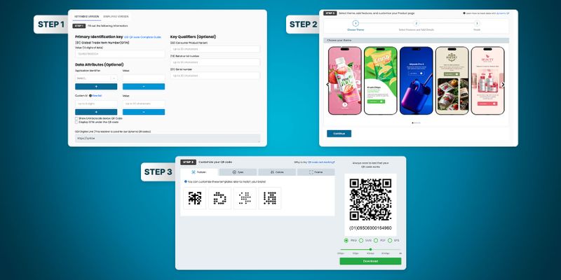 Steps to create GS1 DL QR codes with QR Tiger/GS1