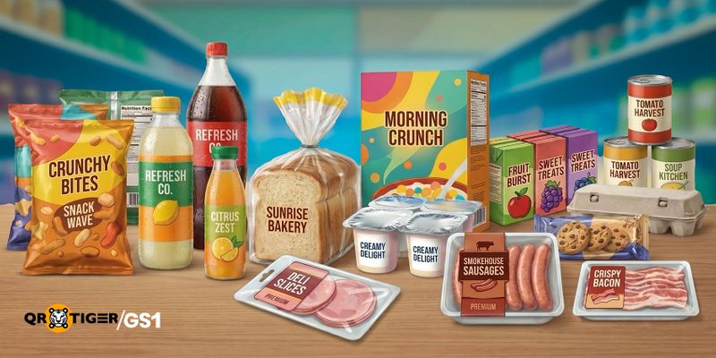 Various retail food products